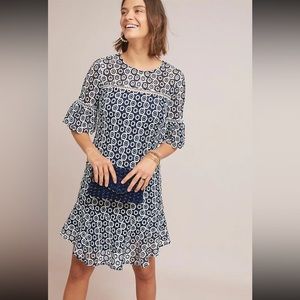 Anthropologie Shoshanna Emily Dress Navy Size 4P